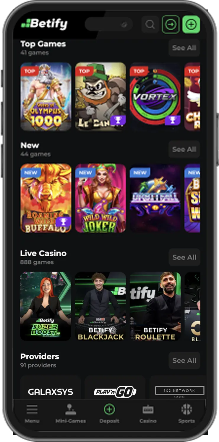 Betify App - Casino