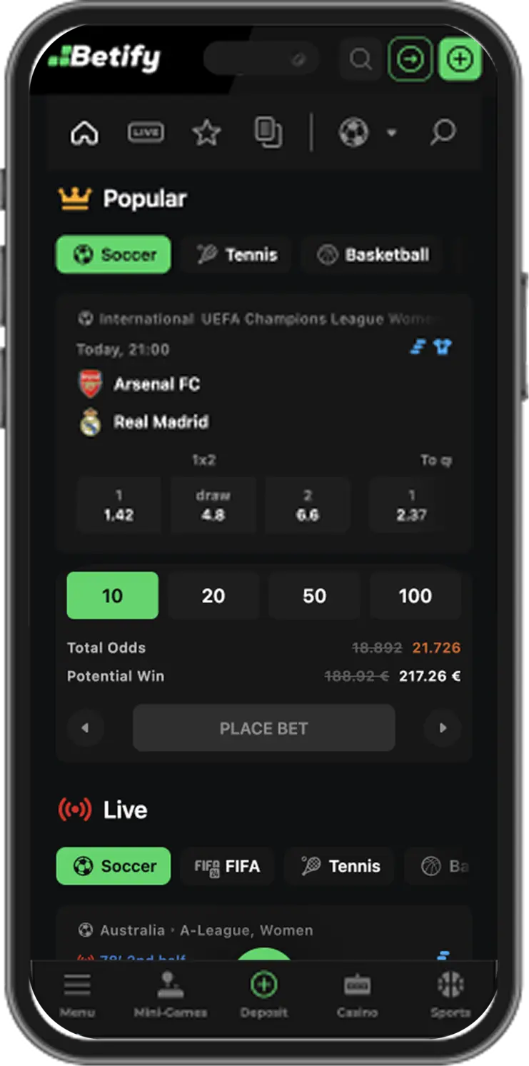 Betify App - Paris sportifs